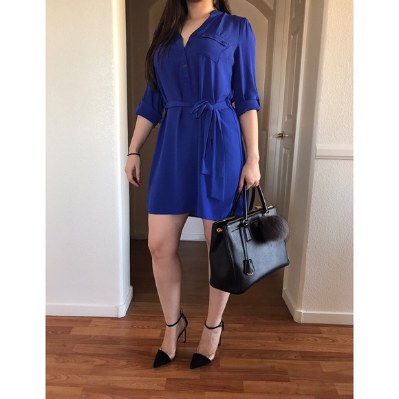 Blue Shirt Dress