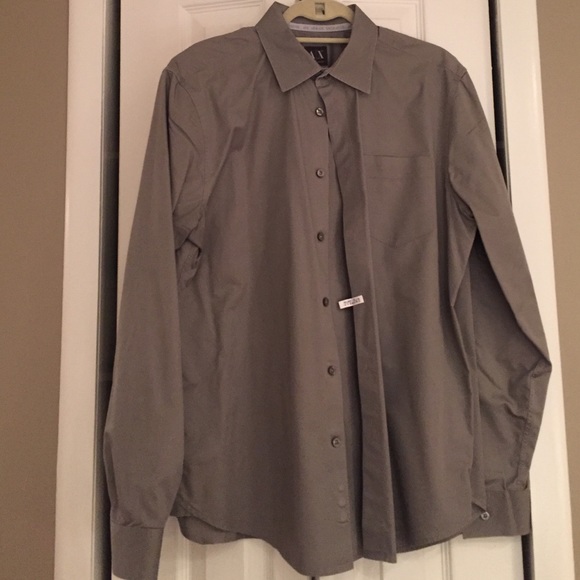 Armani Exchange Grey button down