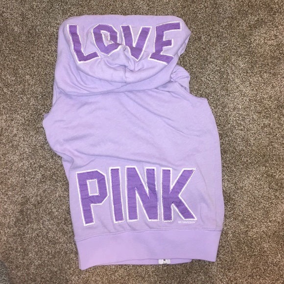 Lavender LOVE PINK full zip - Picture 2 of 3