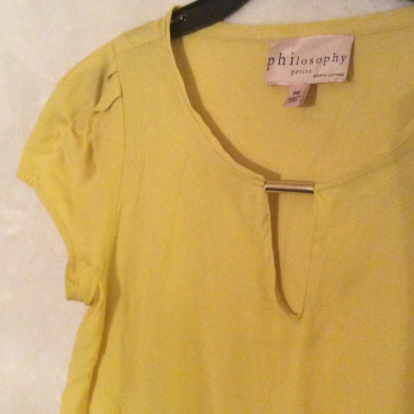 PHILOSOPHY Petite Small Gold embellished Shirt💛 - Picture 2 of 4