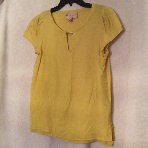 PHILOSOPHY Petite Small Gold embellished Shirt💛 - Picture 3 of 4