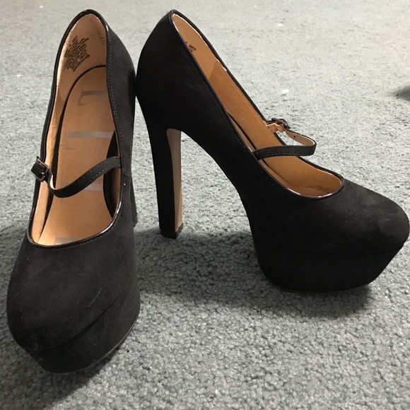 Black platform heels