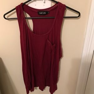 FABRIK maroon/wine/deep red tank