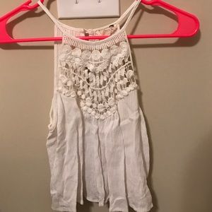 White halter crop tank!