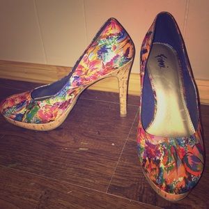 Fiona floral heels