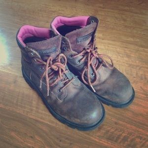 Wolverine Steel toe work hiking leather boots