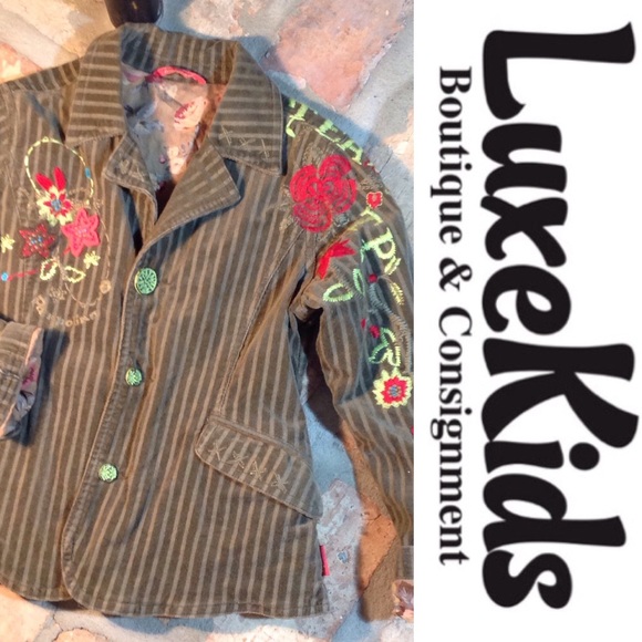 Pampolina Olive Cotton Lined Long-sleeve Jacket