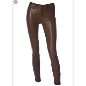 J Brand L8001 Leather Pants in Dark Chocolate