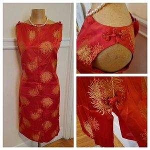 Hot number! Vintage Asian red satin cocktail dress Hot number! Vintage Asian red satin cocktail dress