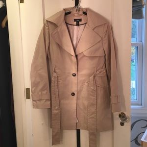 Tan trench coat