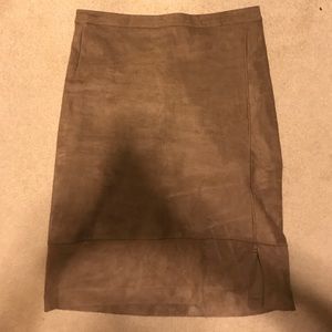 Suede tan skirt
