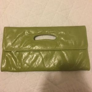 Hobo international lime green clutch
