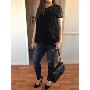 Black Lace Top
