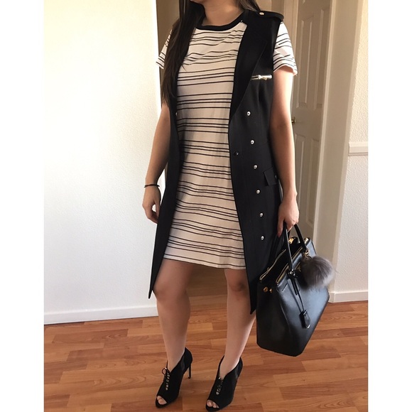 Black and White Stripped Dress