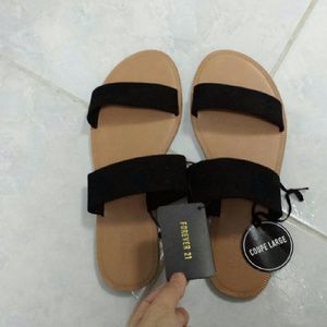 Forever21 minimalist double strap sandals