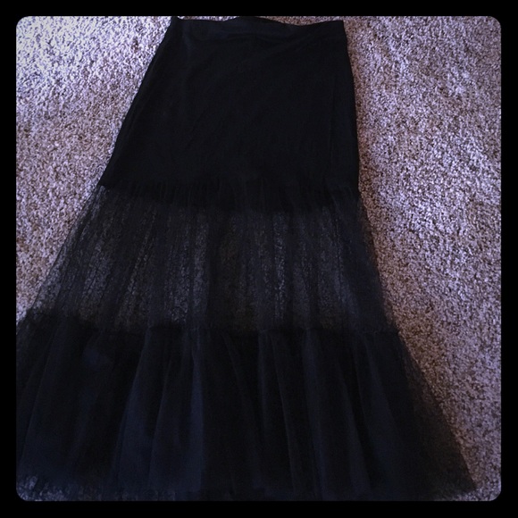 Black netting skirt