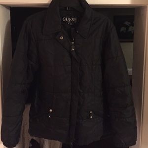 Guess Down Coat in black.
