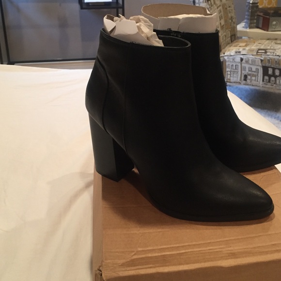 Black Leather Booties