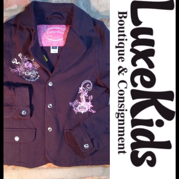 Pampolina Brown Cotton Long Sleeve Luck Print Jkt