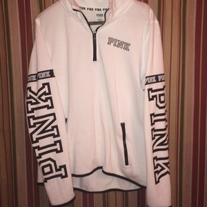 PINK White Quarter-Zip