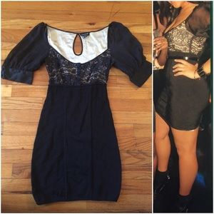 Bebe Lace Bandage Dress