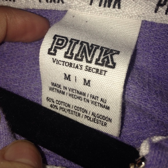 purple love pink full zip hoodie - Picture 2 of 3