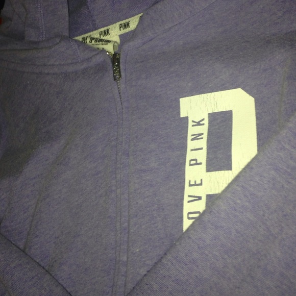 purple love pink full zip hoodie - Picture 3 of 3
