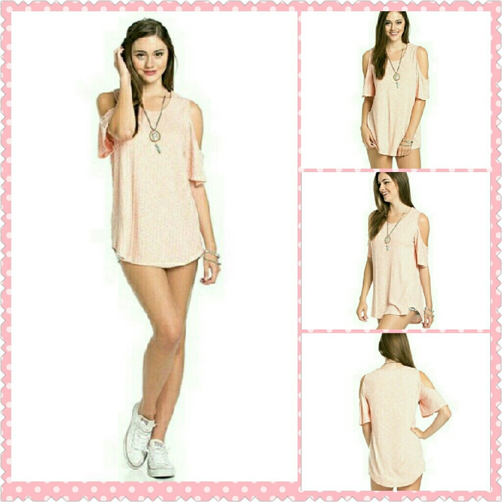SOLID COLD SHOULDER SHIRT