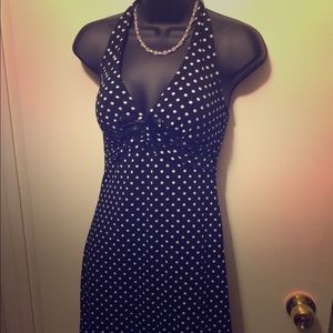 Rampage Polka Dot Halter Dress