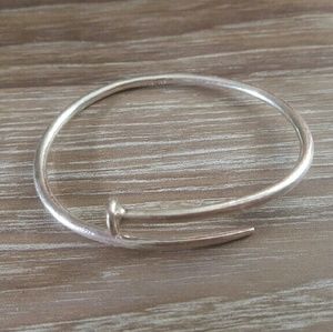 Sterling silver nail bracelet