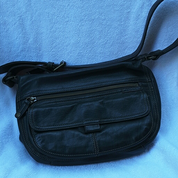 Fossil Black Leather Shoulder Bag