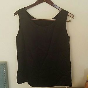NWT Black Silk Top