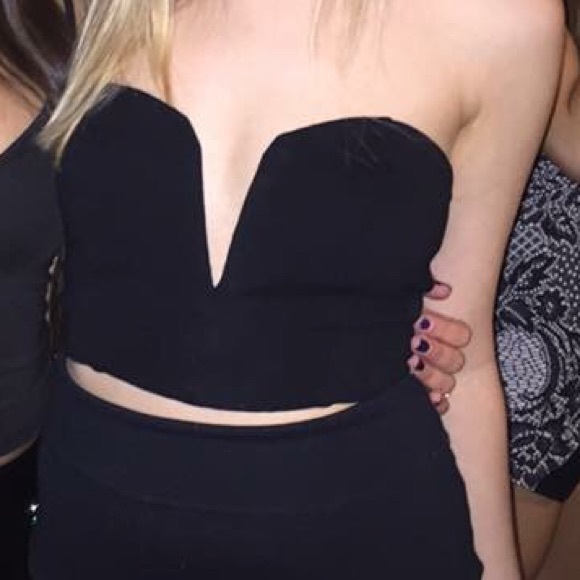 Mixology (Brooklyn Karma) deep v crop top