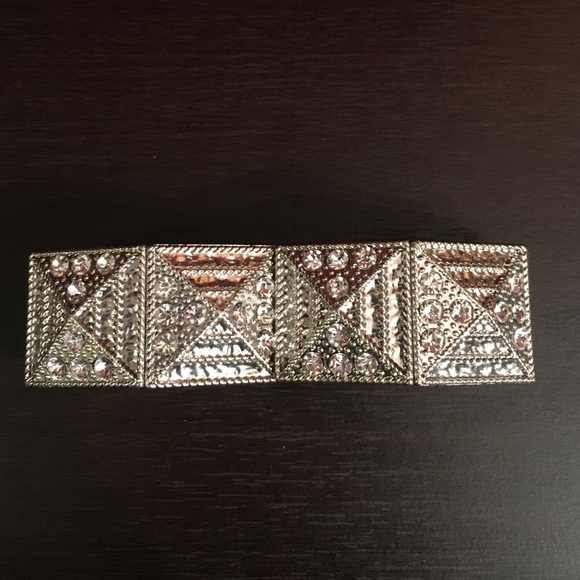 Silver Rhinestone Bracelet - Picture 2 of 3