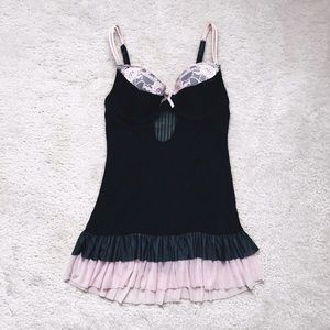Black/Pink Babydoll Lingerie