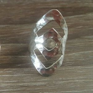 Sterling silver hammered ring