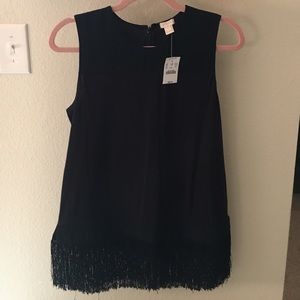 J. Crew Sleeveless Top w/ Fringe