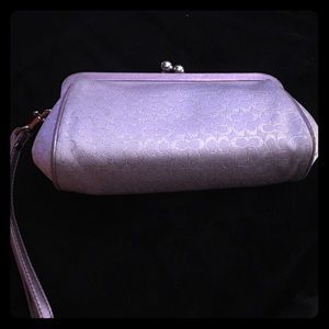 Coach purple wristlet - small