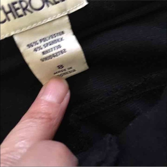 Girls sz 8 Cherokee black versatile stretch pants - Picture 2 of 4