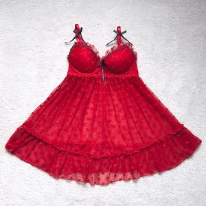 Red Polkadot Babydoll