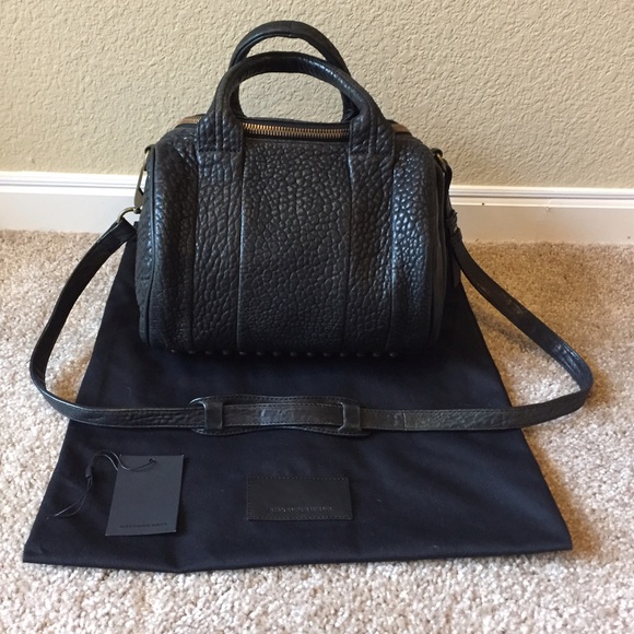 Alexander Wang Handbags - Alexander Wang Rockie Black Duffle Bag Brass Studs