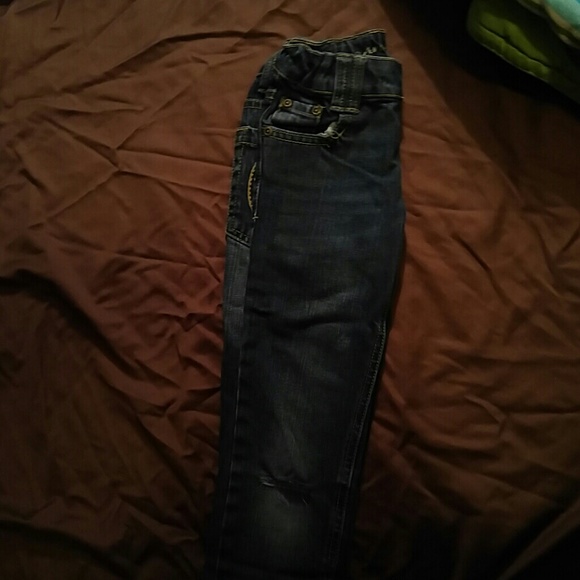 Girl jeans ripped style on right leg - Picture 1 of 3