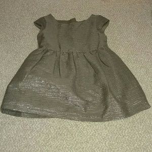 Girls Dressy Dress Metallic Pewter