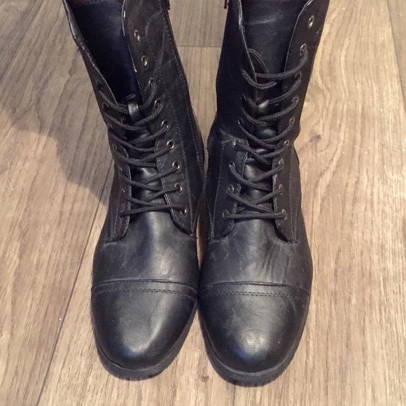 Black Lace Up Boots