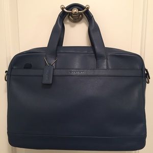 Coach leather computer briefcase
