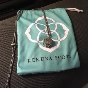 Lizzie Necklace in platinum window drusy