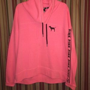 PINK Cowl Neck Long Lseeve Pink Sweater