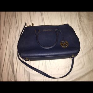 Authentic Michael Kors navy cross body bag