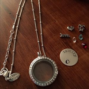 Oragami Owl locket and charms
