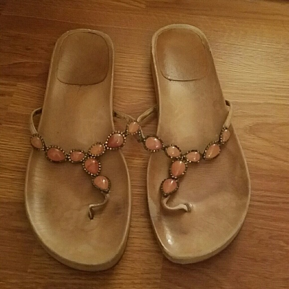Stuart weitzman sandals with Peach Rhinestones